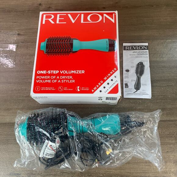 REVLON One-Step Volumizer Original 1.0 Hair Dryer and Hot Air Brush, Teal - Picture 1 of 16